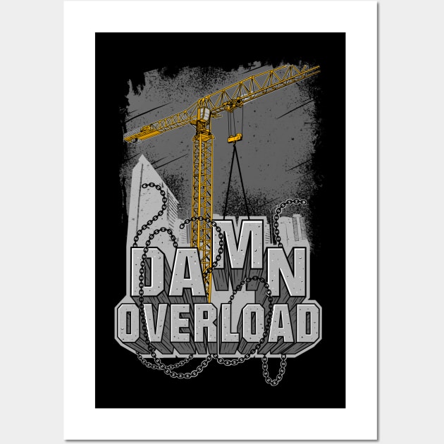 Tower Crane Wall Art by damnoverload